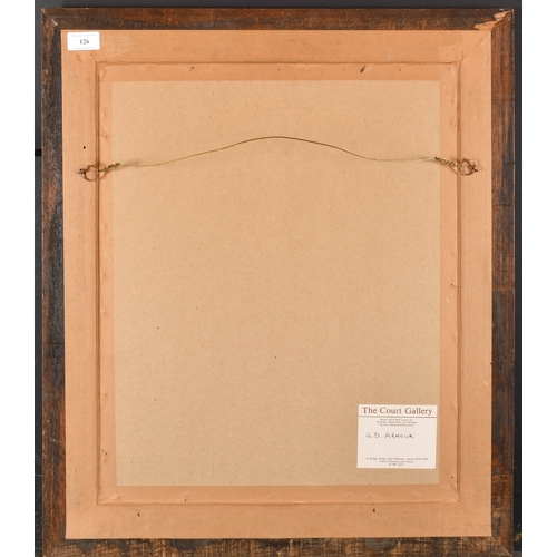 126 - George Denholm Armour (1864-1949) British. Scottish Hunstman and Hounds, Mixed media on canvas, Sign... 