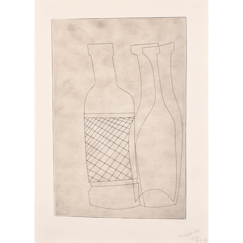 157 - Ben Nicholson (1894-1982) British. Bottles, Etching, Signed with initials and inscribed and dated 67... 