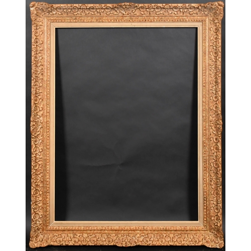 322 - 20th Century French School. A Gilt and Painted Composition Frame, with a painted slip, rebate 34