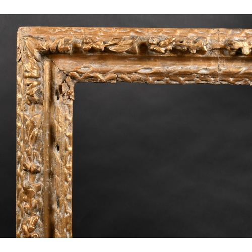 336 - 18th Century English School. A Gilt and Painted Carved Wood frame, rebate 30
