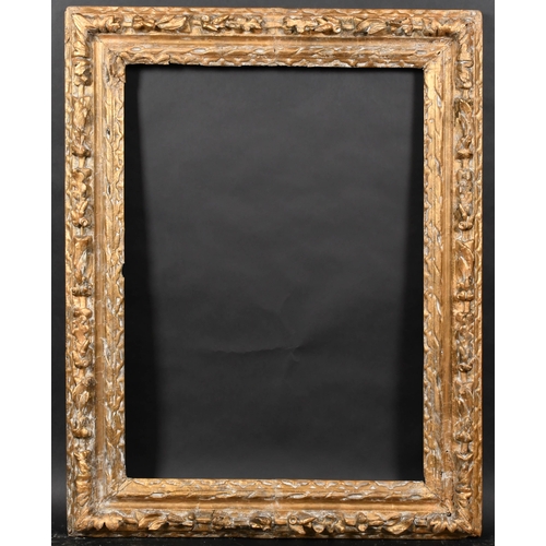 336 - 18th Century English School. A Gilt and Painted Carved Wood frame, rebate 30