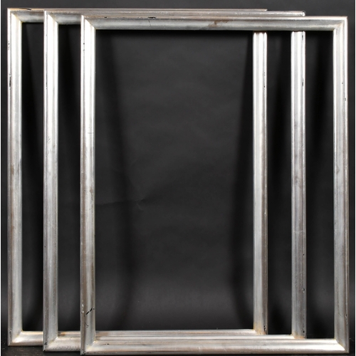 342 - 20th Century English School. A Pair of Silver Composition Frames, rebate 29.75