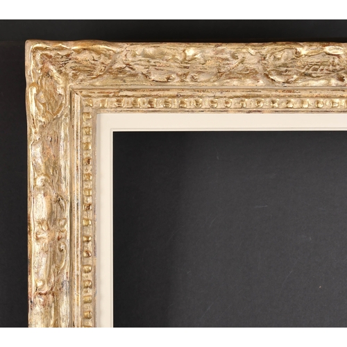 366 - 20th Century English School. A Silver Composition Frame, with swept centres and corners and a white ... 