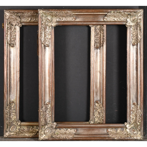 438 - 19th Century English School. A Pair of Metal Frames, with swept corners, rebate 14.5