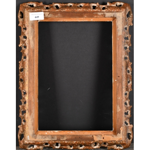 449 - 20th Century English School. A Gilt Composition Frame, with swept and pierced centres and corners, r... 