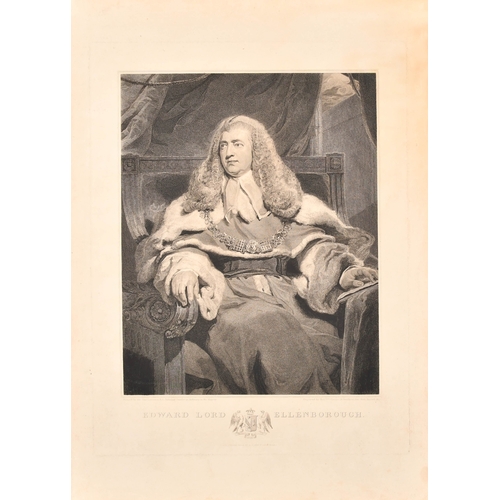 12 - After Thomas Lawrence (1769-1830) British. Edward, Lord Ellenborough, Engraved by Robert William Sie... 