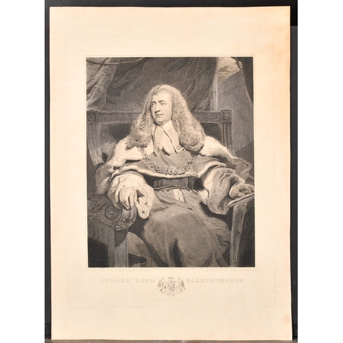 12 - After Thomas Lawrence (1769-1830) British. Edward, Lord Ellenborough, Engraved by Robert William Sie... 