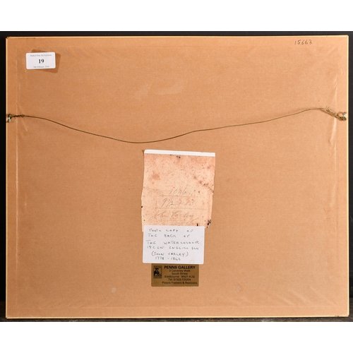 19 - John Varley (1778-1842) British. A River Scene, Watercolour, Inscribed on a label verso (photocopy o... 