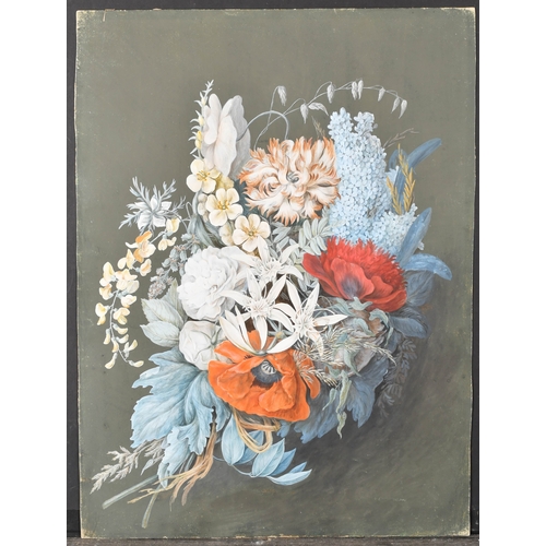 25 - Georgiana Elizabeth Ormerod (1822-1896) British. Still Life of Flowers, Gouache, Inscribed in pencil... 