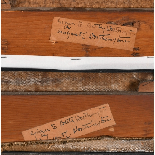 35 - Circle of Francesco Zuccarelli (1702-1788) Italian. Figures in a Classical Landscape, Oil on canvas,... 