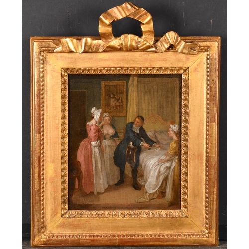 38 - Hubert Gravelot (1699-1773) French. 'The Accident', Oil on canvas, 10