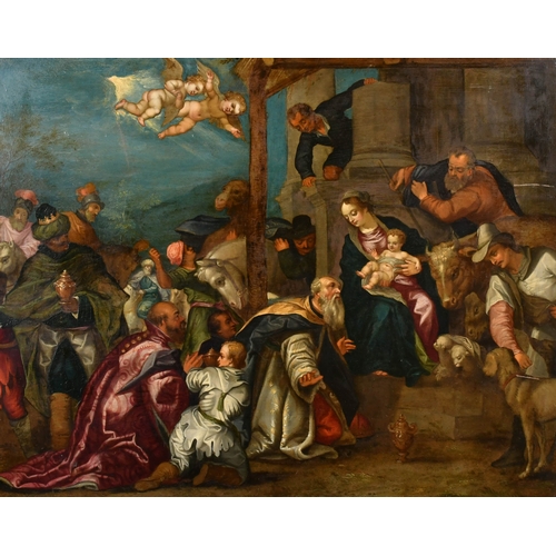 40 - Hans Rottenhammer (1564-1625) German. The Adoration of the Magi, Oil on copper, 14.65