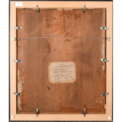 43 - Circle of Claude-Joseph Fraichot (1732-1803) French. A Trompe L'Oeil, behind a curtain with books an... 