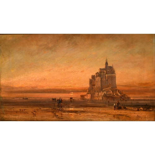 100 - Charles Danby (19th Century) British. Mont St Michel, Oil on canvas, Signed and dated 1847, 11