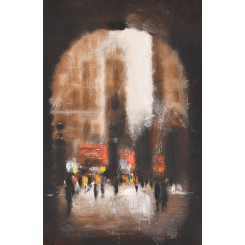 262 - Anthony Robert Klitz (1917-2000) British. London Archway, Oil on board, Signed, 18