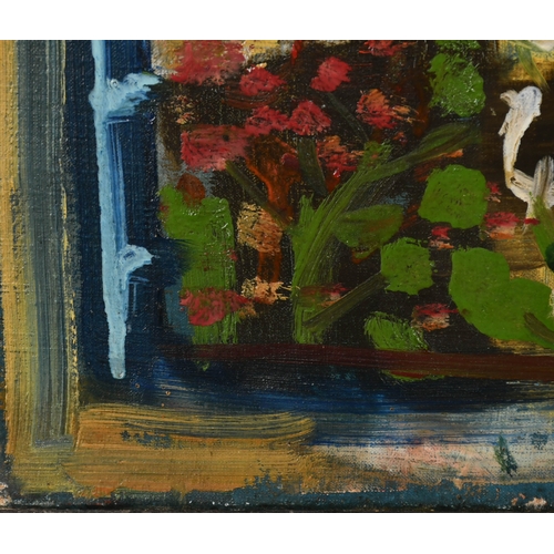 272 - 20th Century French School. Amaryllis, Oil on canvas, Indistinctly inscribed in pencil verso, unfram... 