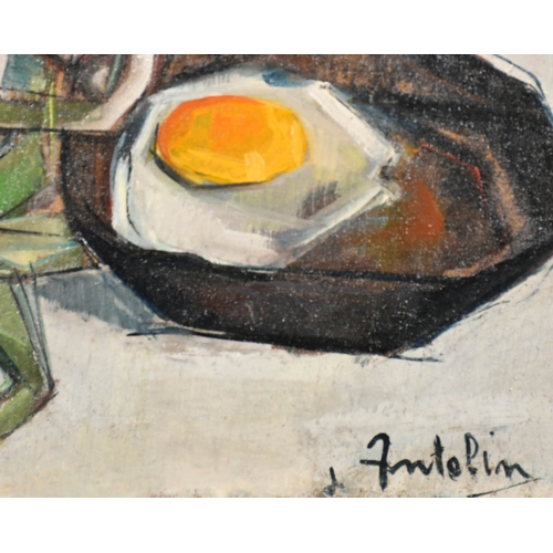 273 - Juliette Antolin Casanova (1938-) French. Still Life of a Lamp and Jug, Oil on canvas, Signed, and i... 