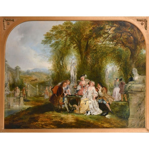 75 - Henry Andrews (1794-1868) British. Elegant Figures Playing Cards, Oil on canvas, Signed and dated 18... 
