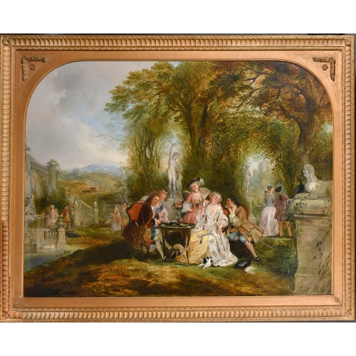 75 - Henry Andrews (1794-1868) British. Elegant Figures Playing Cards, Oil on canvas, Signed and dated 18... 