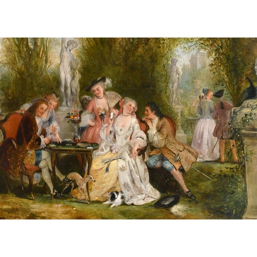 75 - Henry Andrews (1794-1868) British. Elegant Figures Playing Cards, Oil on canvas, Signed and dated 18... 