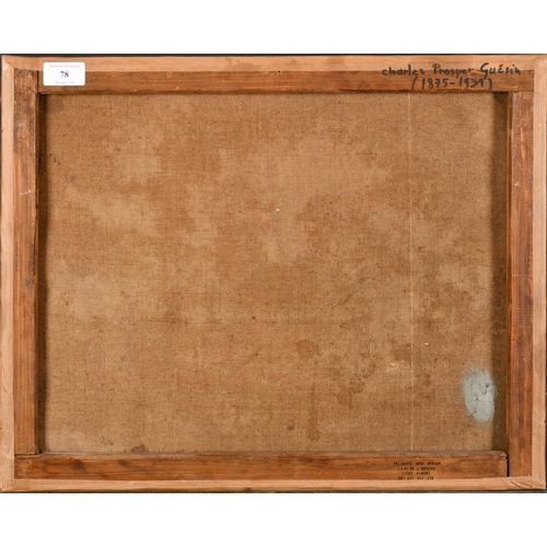 78 - Victor Charles Guerin (1815-1881) French. Still Life of Flowers in a Bowl, Oil on canvas, Signed, un... 