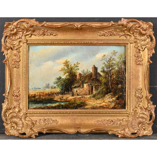 80 - Circle of Joseph Thors (1835-1920) British. 'At Snitterfield, Near Warwick', Oil on canvas, Inscribe... 