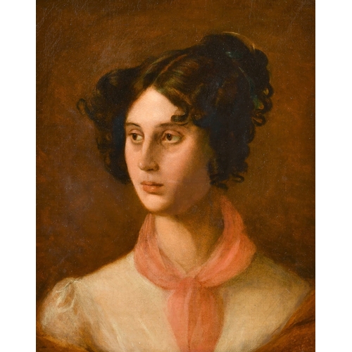 88 - 19th Century English School. Bust Portrait of a Lady, Oil on canvas, 14