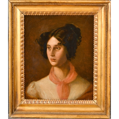 88 - 19th Century English School. Bust Portrait of a Lady, Oil on canvas, 14