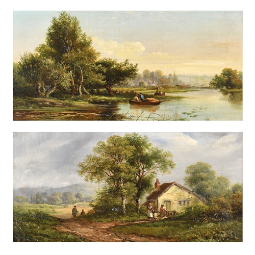 93 - Circle of Walter Williams (1834-1906) British. Pair of River Scenes, Oil on canvas, 8