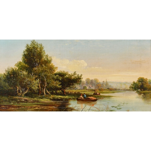 93 - Circle of Walter Williams (1834-1906) British. Pair of River Scenes, Oil on canvas, 8