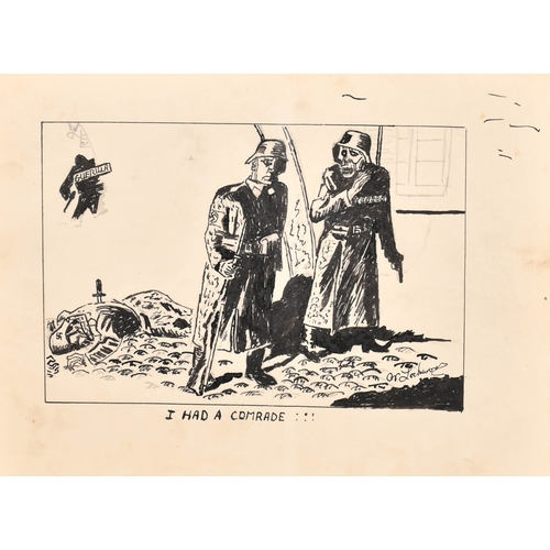 181 - William Lockwood (20th Century) British. A Collection of Eight Ink Drawings of World War II Scenes, ... 