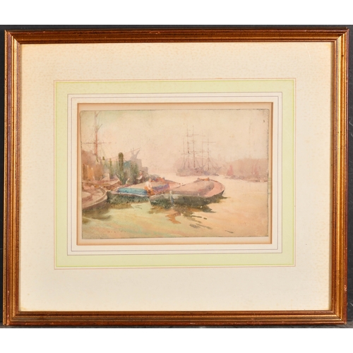 187 - Henry Scott Tuke (1858-1929) British. In Harbour, Watercolour, Signed with initials, 6.4