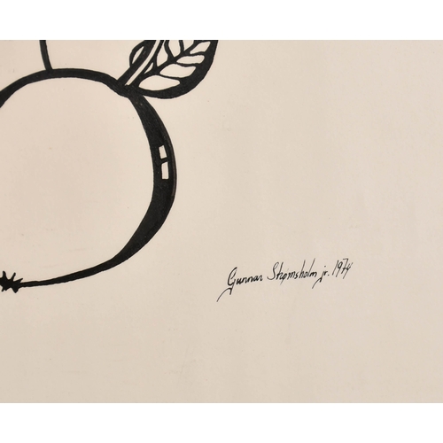 201 - Gunnar Stromsholm (20th-21st Century) Swedish. Untitled, Ink, Signed and dated 1974, 16.25