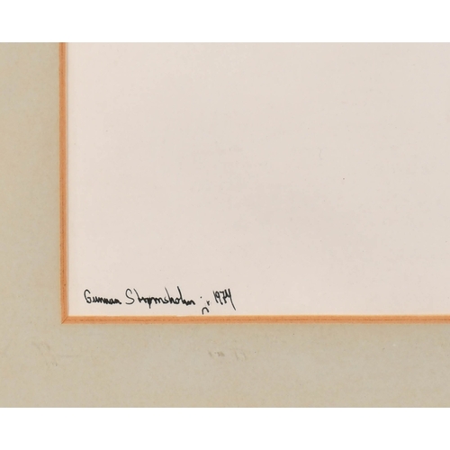 201 - Gunnar Stromsholm (20th-21st Century) Swedish. Untitled, Ink, Signed and dated 1974, 16.25