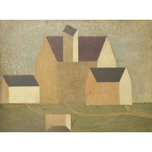 220 - Manner of Paul Klee (1879-1940) Swiss/German. Houses, Oil on board, Indistinctly signed in pencil, 1... 