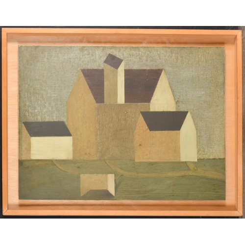 220 - Manner of Paul Klee (1879-1940) Swiss/German. Houses, Oil on board, Indistinctly signed in pencil, 1... 