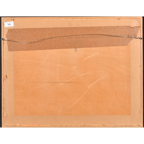 220 - Manner of Paul Klee (1879-1940) Swiss/German. Houses, Oil on board, Indistinctly signed in pencil, 1... 