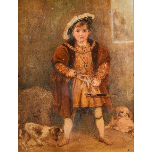 222 - Early 20th Century English School. A Boy in Henry VIII costume, Oil on canvas, 18