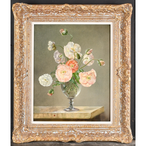 237 - Cecil Kennedy (1905-1997) British. Poppies in a Glass Vase, Oil on canvas, Signed, 20