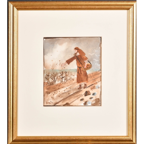 286 - Gary Bunt (1957-) British. Jesus Sowing the Seeds, Watercolour, Signed, 7.25