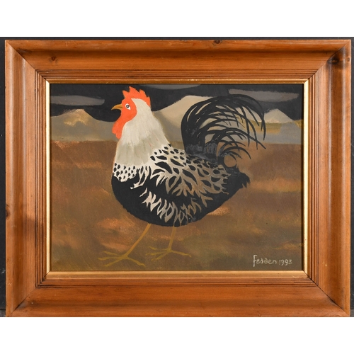 295 - Mary Fedden (1915-2012) British. Cockerel, Oil on canvas, Signed and dated 1993, 12