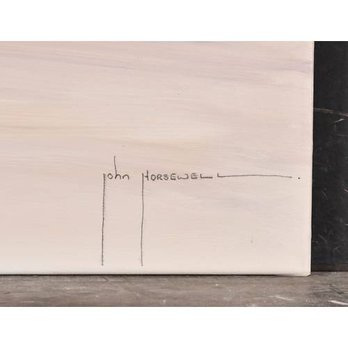 298 - John Horsewell (20th-21st Century) British. The Umbrella, Oil on canvas, Signed, unframed 24