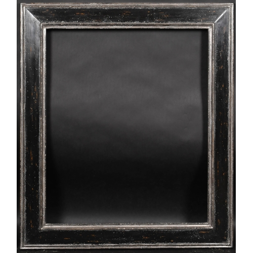 437 - 20th-21st Century English School. A Silver and Black Painted Composition Frame, rebate 25
