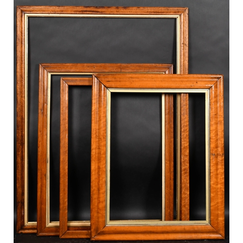 453 - 19th Century English School. A Cushioned Maple Frame, with a gilt slip, rebate 22.75