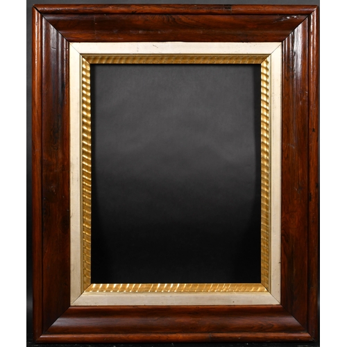455 - 19th Century English School. A Darkwood Frame, with silver and gilt slips, rebate 22.5