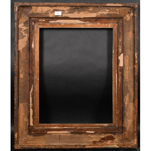 455 - 19th Century English School. A Darkwood Frame, with silver and gilt slips, rebate 22.5