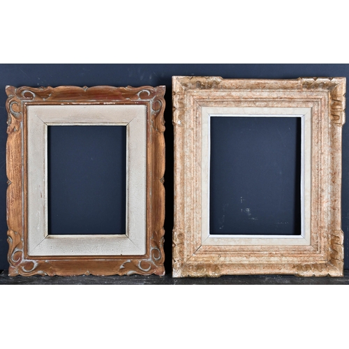 20th Century French School. A Painted Carved Wood Frame, rebate 9.5