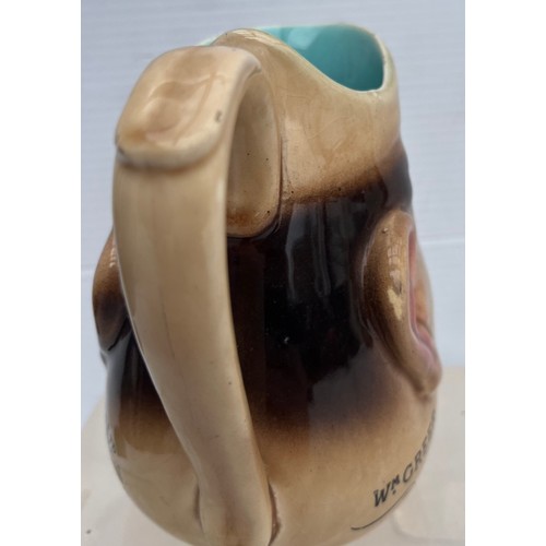 172 - GREERS OVH WHISKY FACE JUG JUG IN GOOD CONDITION NO DAMAGE