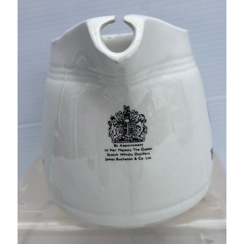 181 - ARKLOW POTTERY BLACK AND WHITE WHISKY JUSG IN GOOD CONDITION NO DAMAGE OR REPAIRS