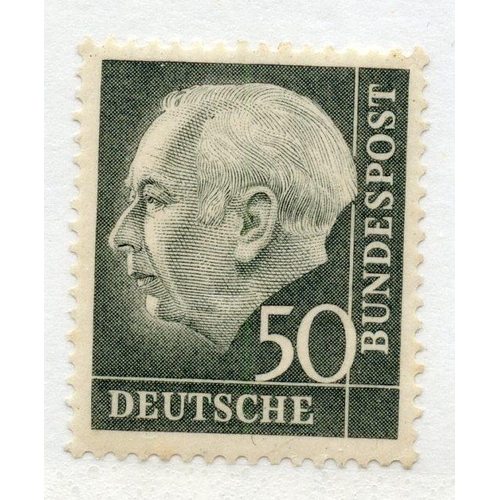 GERMANY WEST 1954 - 60 50pf slate black um. SG 1115. Cat £275.